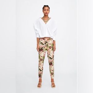 Zara floral pants. Size L. New without tags.